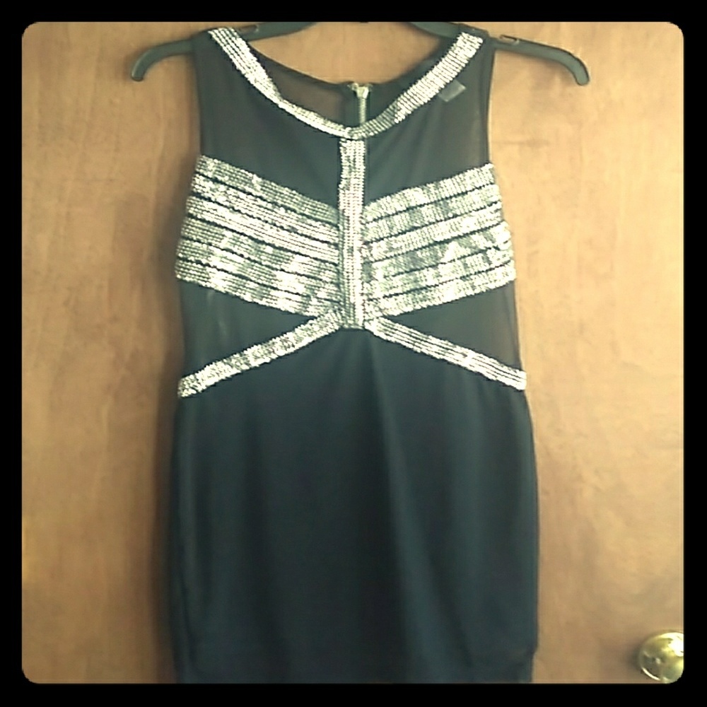 Black and silver dress